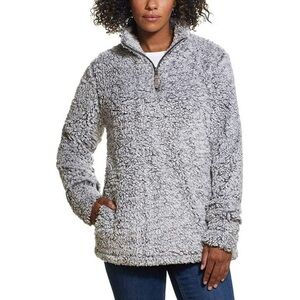 Original Weatherproof Vintage Cozy Fleece Pullover Large Grey